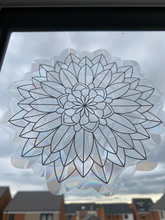 Load image into Gallery viewer, Mandala Window Sticker Suncatcher // Sun Catcher Decal // Removable &amp; Reusable
