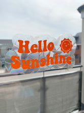 Load image into Gallery viewer, Suncatcher Sticker &#39;Hello Sunshine&#39; // Retro Sun Catcher Decal // Removable &amp; Reusable
