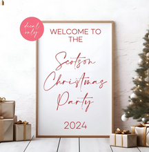 Load image into Gallery viewer, Vinyl Sticker Christmas A2/A3 Decal // DIY Christmas Party Event Signage // Sign Decal
