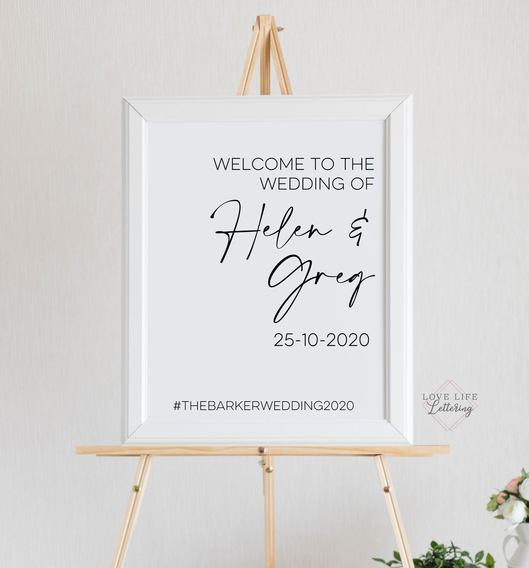 Vinyl Sticker Decal for DIY Wedding Welcome Sign // Mirror, Perspex // Create your own Ceremony Signage for a Minimal Event