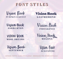 Load image into Gallery viewer, Vinyl Decal Sticker &#39;Vision Book&#39; For Manifesting Your Goals and Dreams // Visualisation Scrapbook
