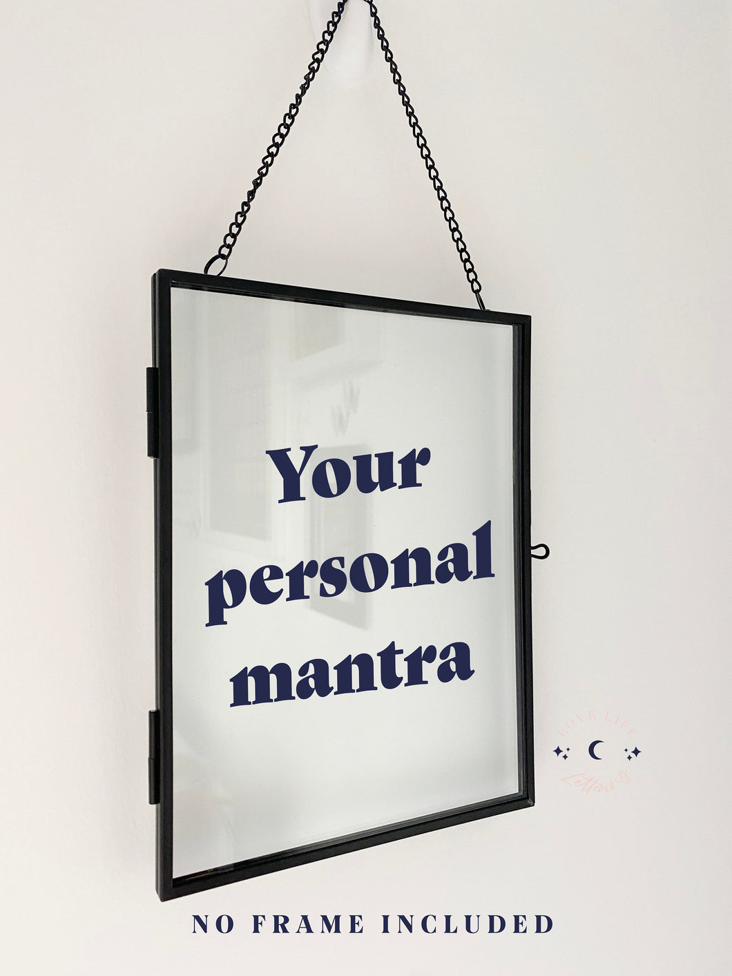Vinyl Decal Sticker Personal Mantra For DIY Home Decor // Blank Frame Sticker, Add Your Favourite Quote