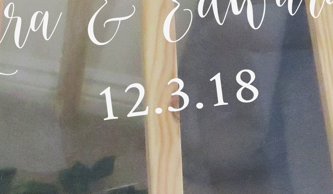 Replacement Date for 14.5 Wedding Decal